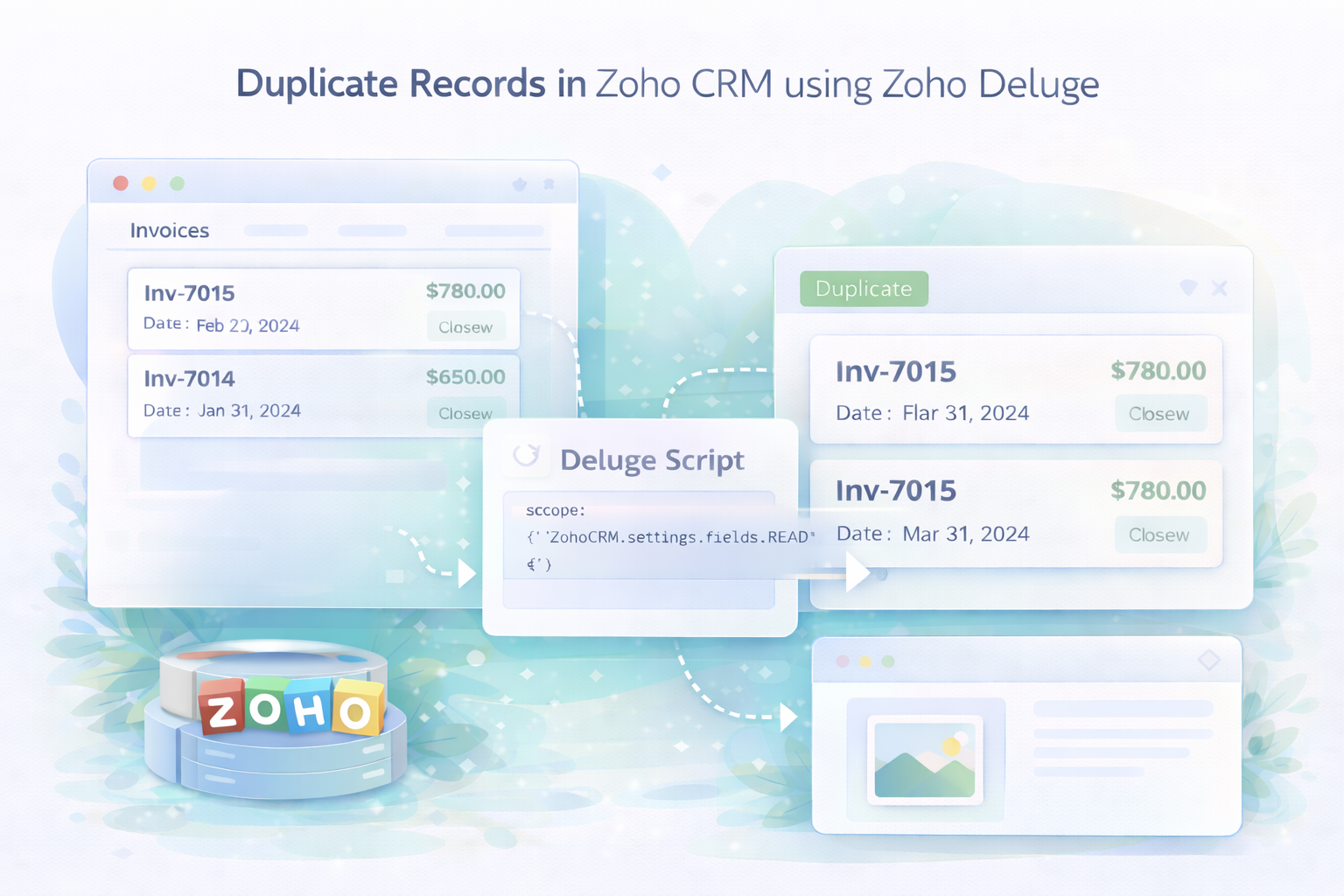 Zoho Deluge: Duplicate/Clone a Record