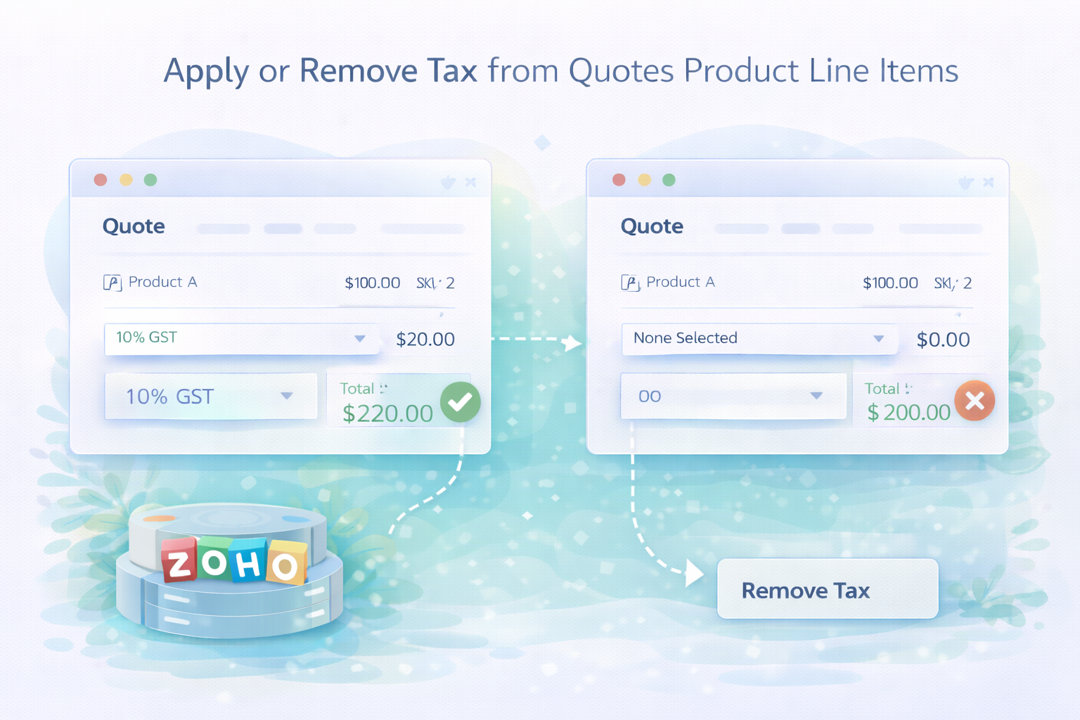 Zoho Deluge: Adding / Removing Total Tax from a Quote Record