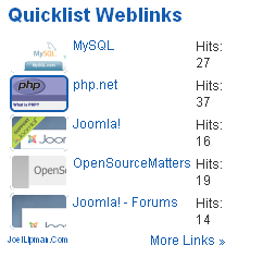 Demo - Joes Quicklist Weblinks