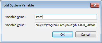 Add Java\jdk\bin to Path