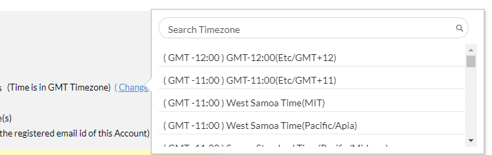 Zoho Analytics: Setup DataSource via FTP Connection: Change TimeZone