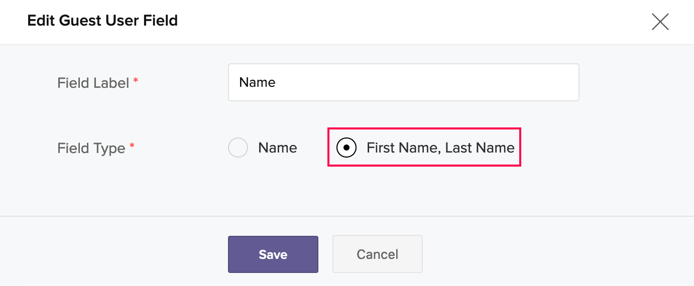 Zoho CRM Zoho Bookings Sync Issue: Full Name appears in Last Name: Guest Users First Name Last Name Setting